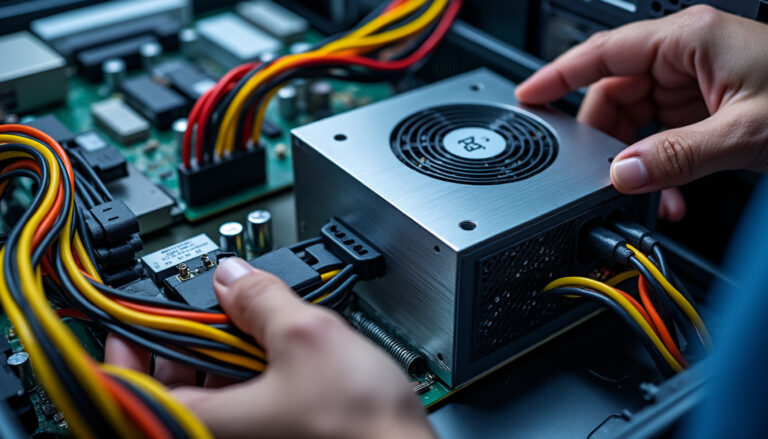 découvrez comment le remplacement de l'alimentation défectueuse permet de conclure efficacement le dépannage de votre pc pour un fonctionnement optimal.